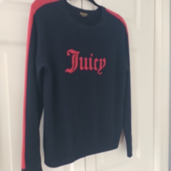 Juicy Couture Black Label Italian Cashmere Striped Sleeve  JUICY Sweater S - Picture 9 of 15